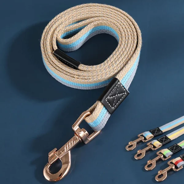 Professional Pet Canvas Leash for Walking Cats & Dogs - Durable Training Leash for Small & Large Dogs