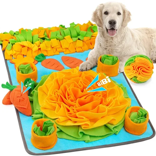 Durable Dog Snuffle Mat - Interactive Puppy Sniffing Puzzle, Non-Slip Feeding & Slow Feeder for All Dogs