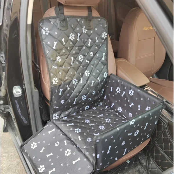 Waterproof Pet Dog Carrier Seat Cover for Cars - Foldable Hammock Travel Bag for Cats, Puppies & Small Dogs